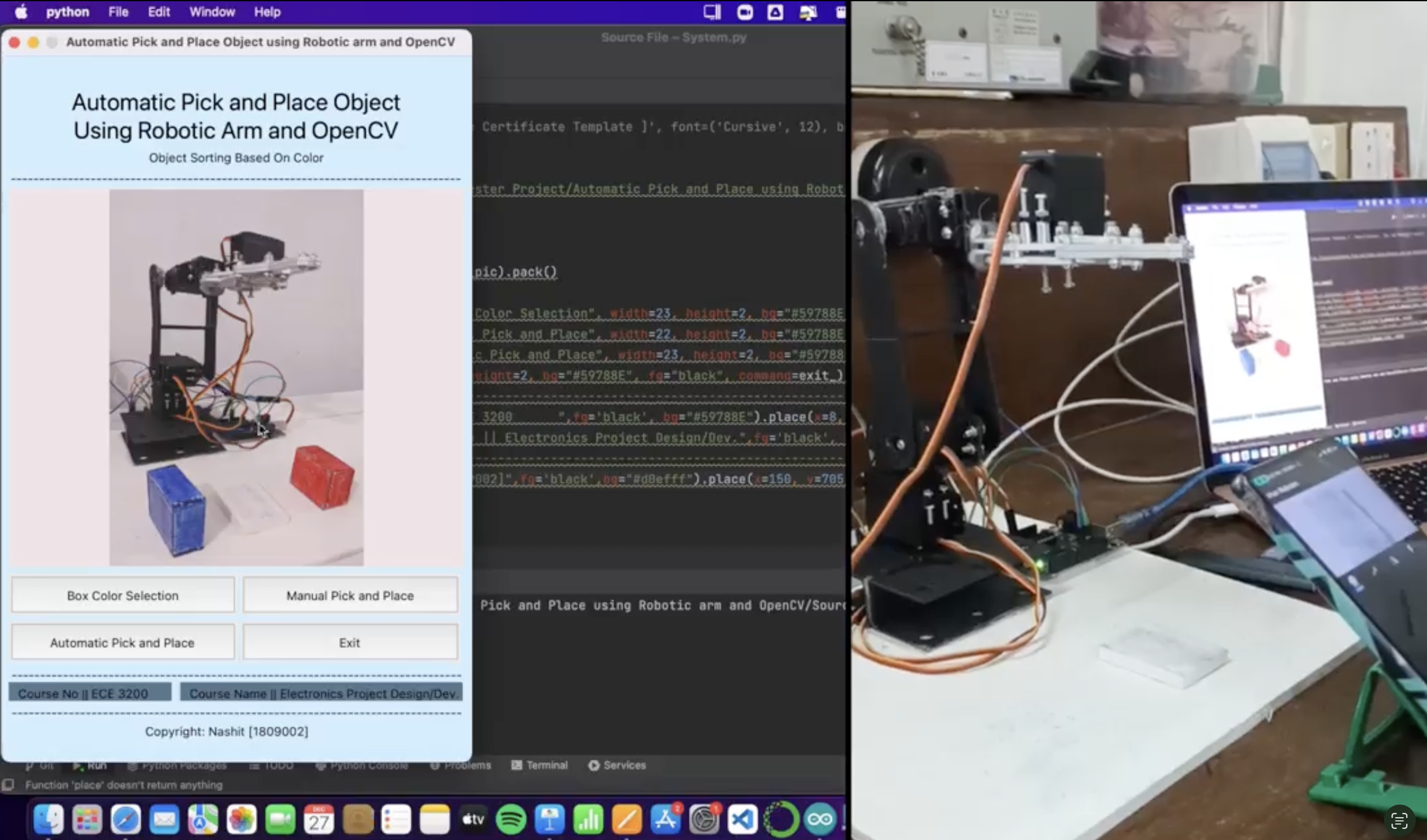 Pick and Place Arm demo