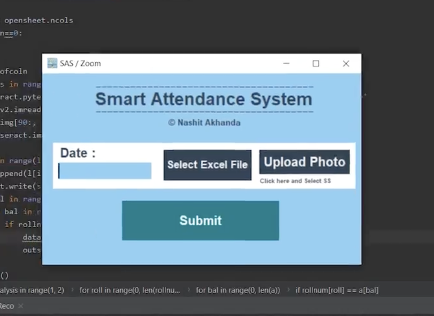 Smart Attendance System demo